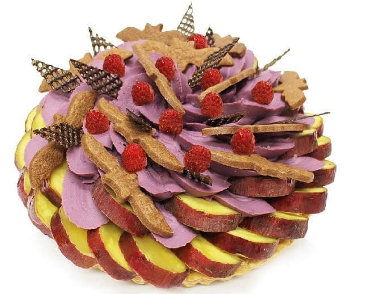 カフェコムサ「ハロウィンゴーストタウン～さつまいもと紫芋クリームのケーキ～」