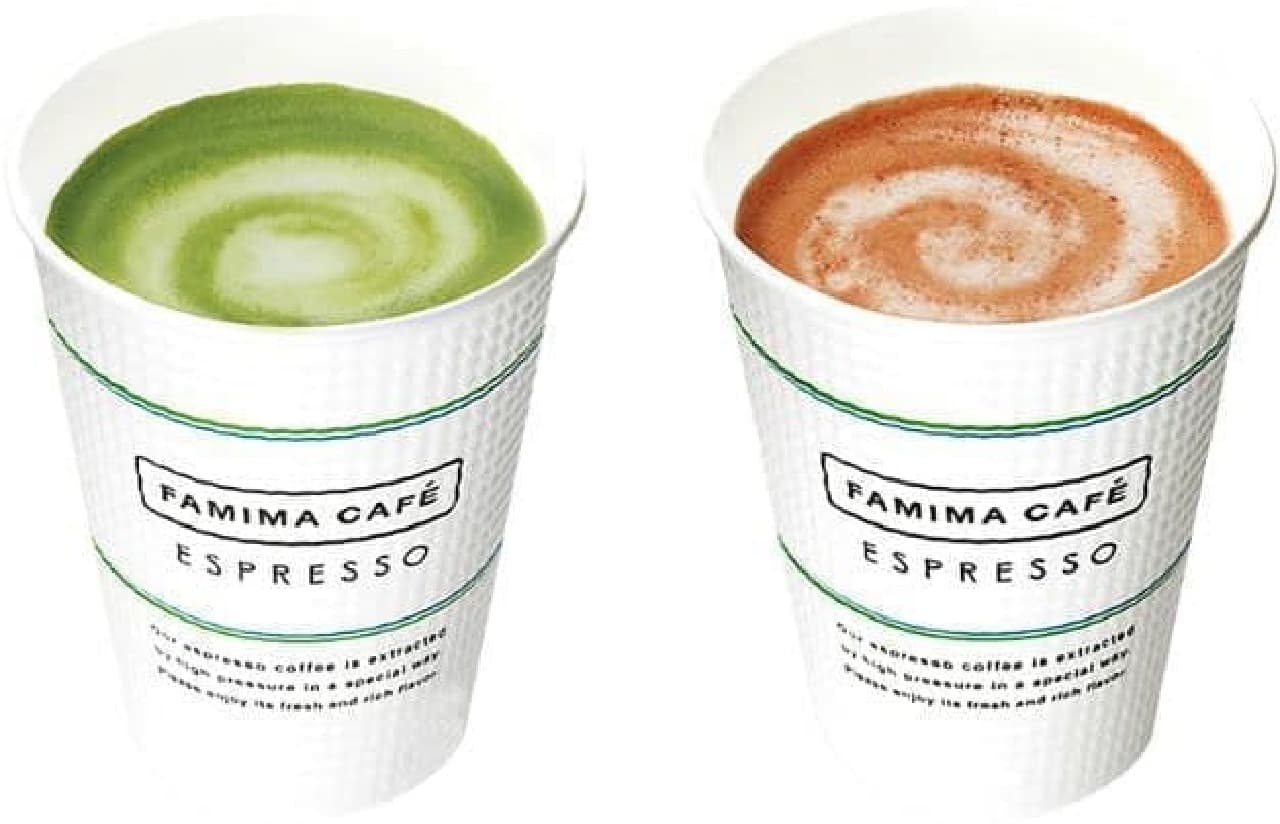 "Uji Matcha Latte" and "Rich Cocoa" supervised by Itoen for FamilyMart