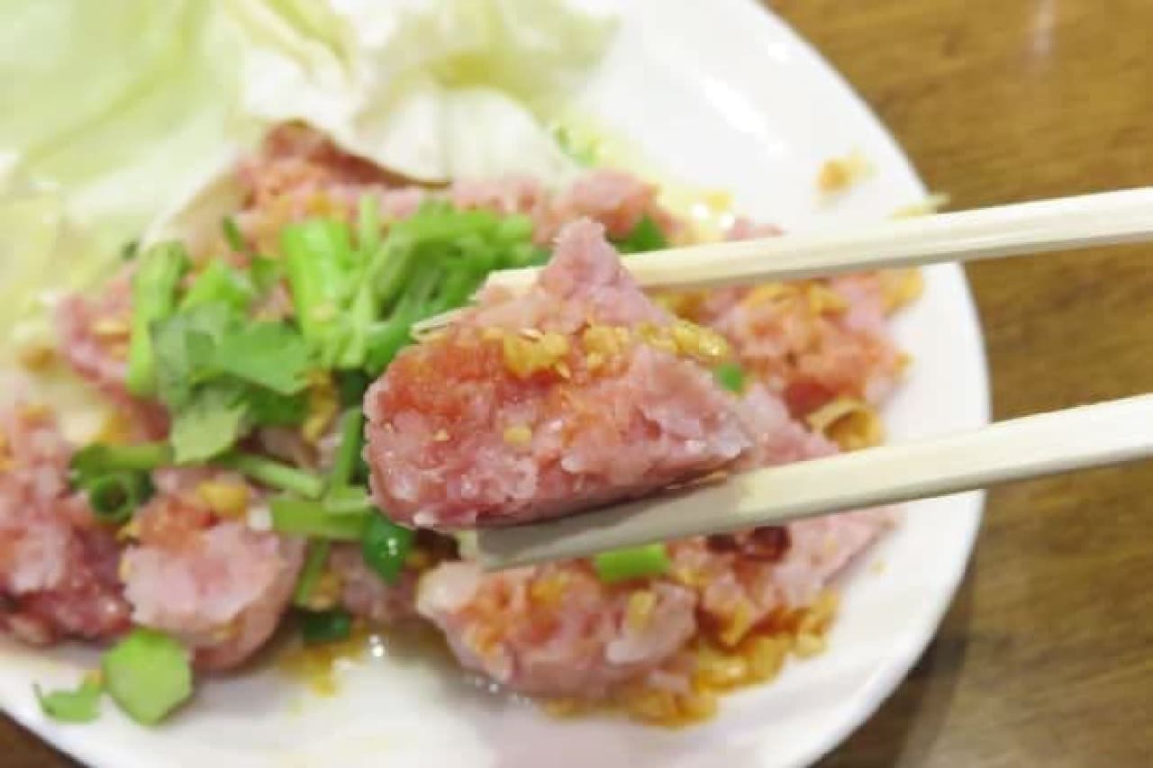 Skinless sausage of meat and rice from Takadanobaba "Nong Inlay"
