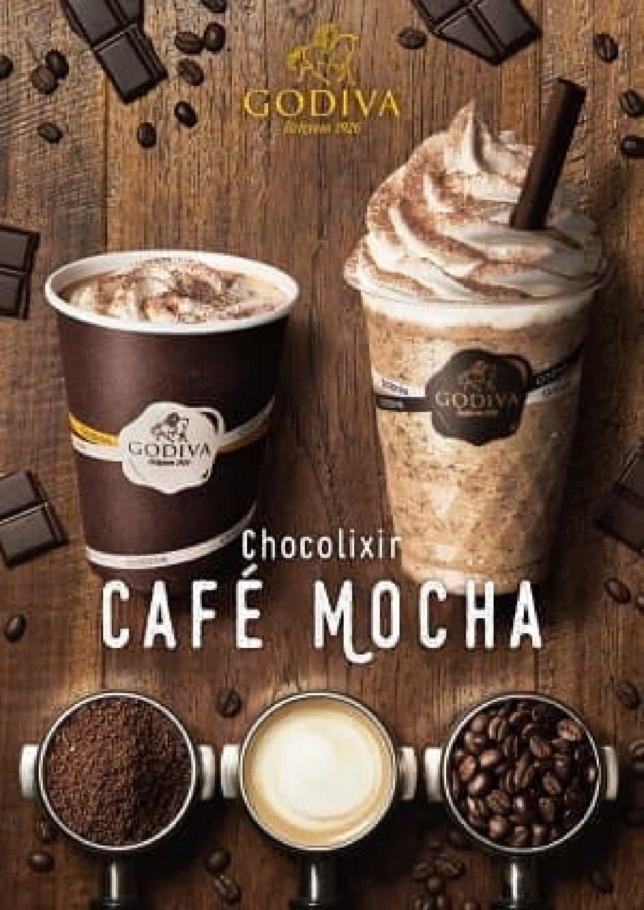 Godiva "Chocolate Dark Chocolate Cafe Mocha" and "Hot Chocolate Dark Chocolate Cafe Mocha"