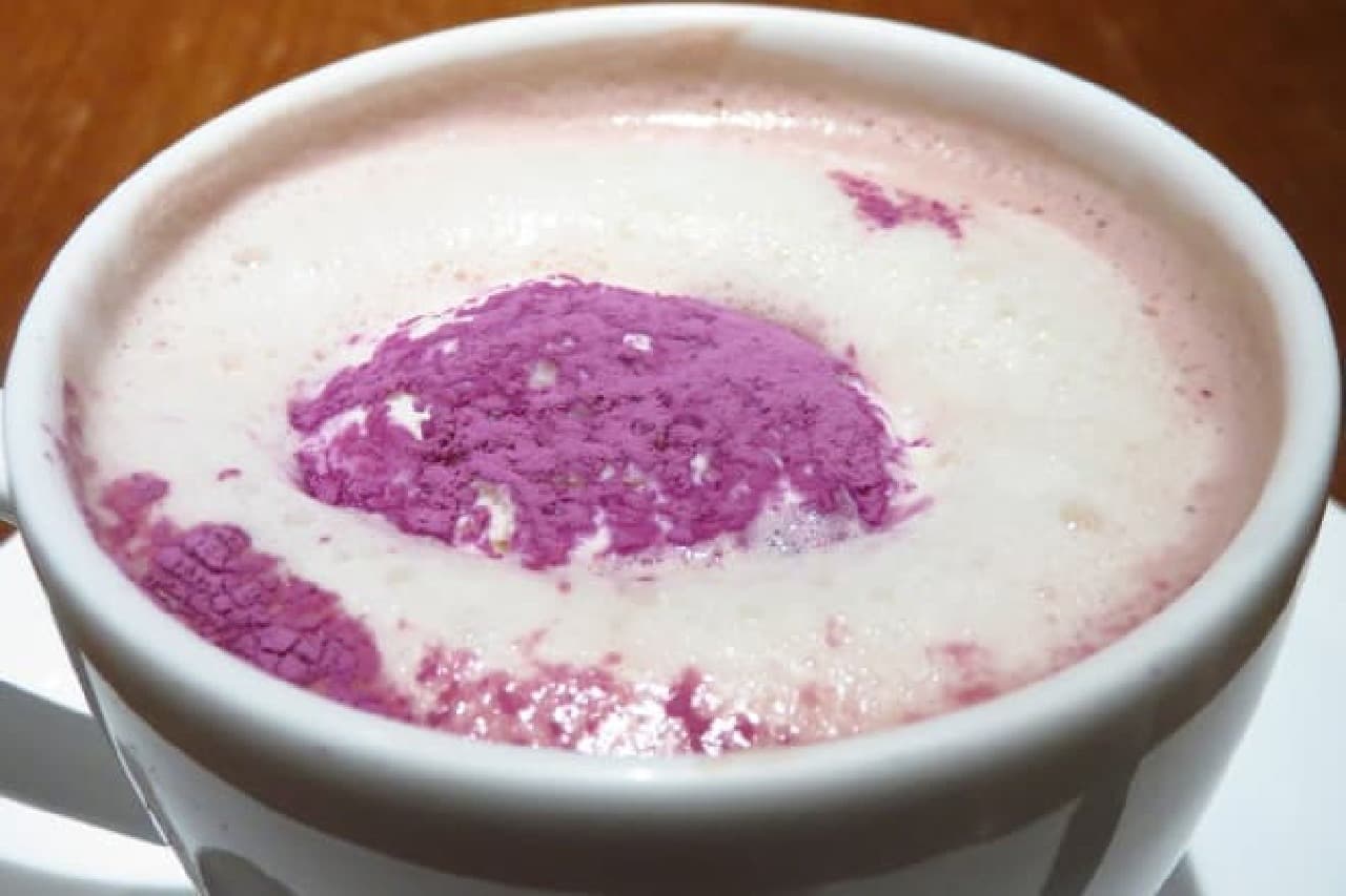 Ueshima Coffee's "Purple potato milk coffee"