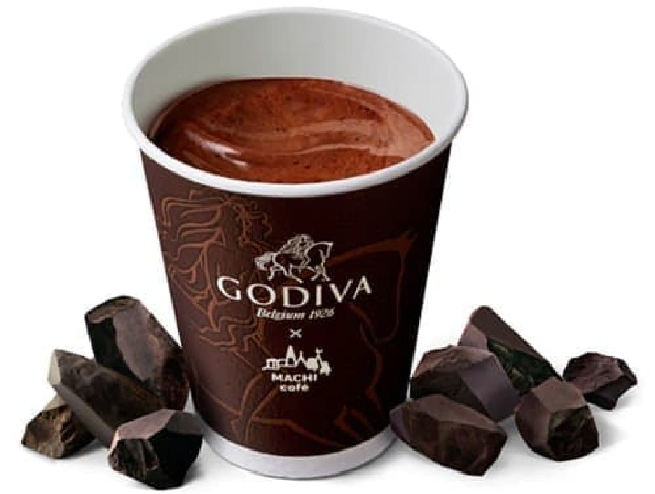 Lawson "MACHI cafe x GODIVA hot chocolate"