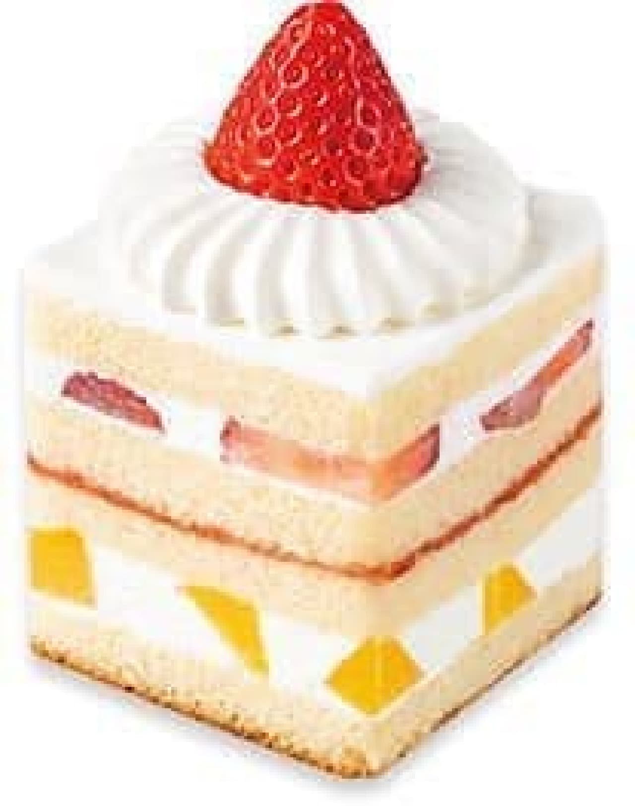 Fujiya pastry shop "Strawberry and Fruit Square Short"