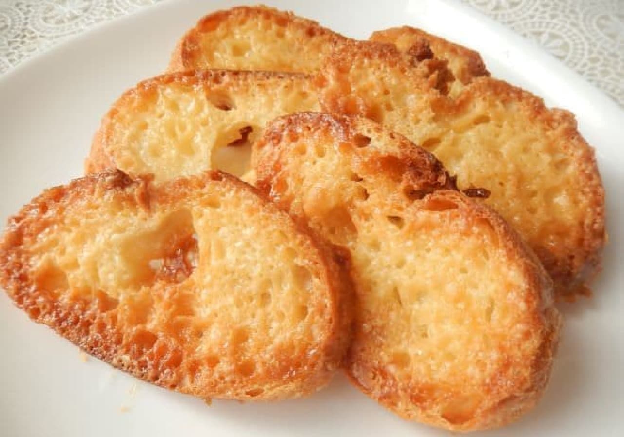 Homemade rusks with butter and condensed milk