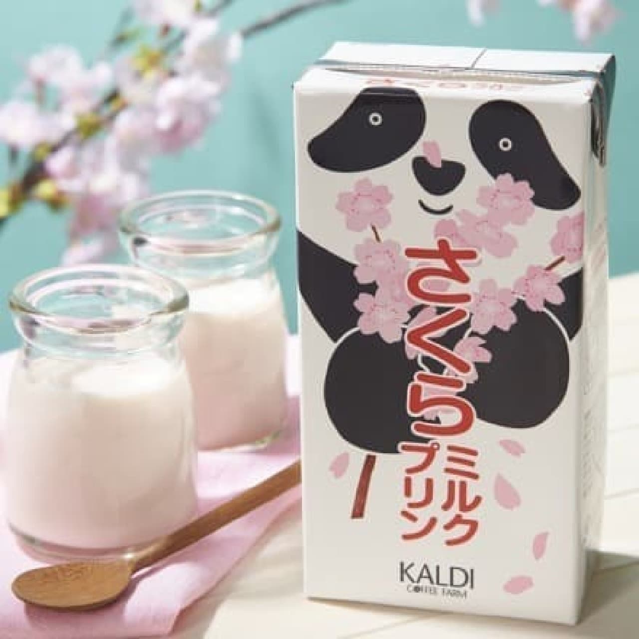 KALDI Coffee Farm "Original Panda Sakura Milk Pudding"