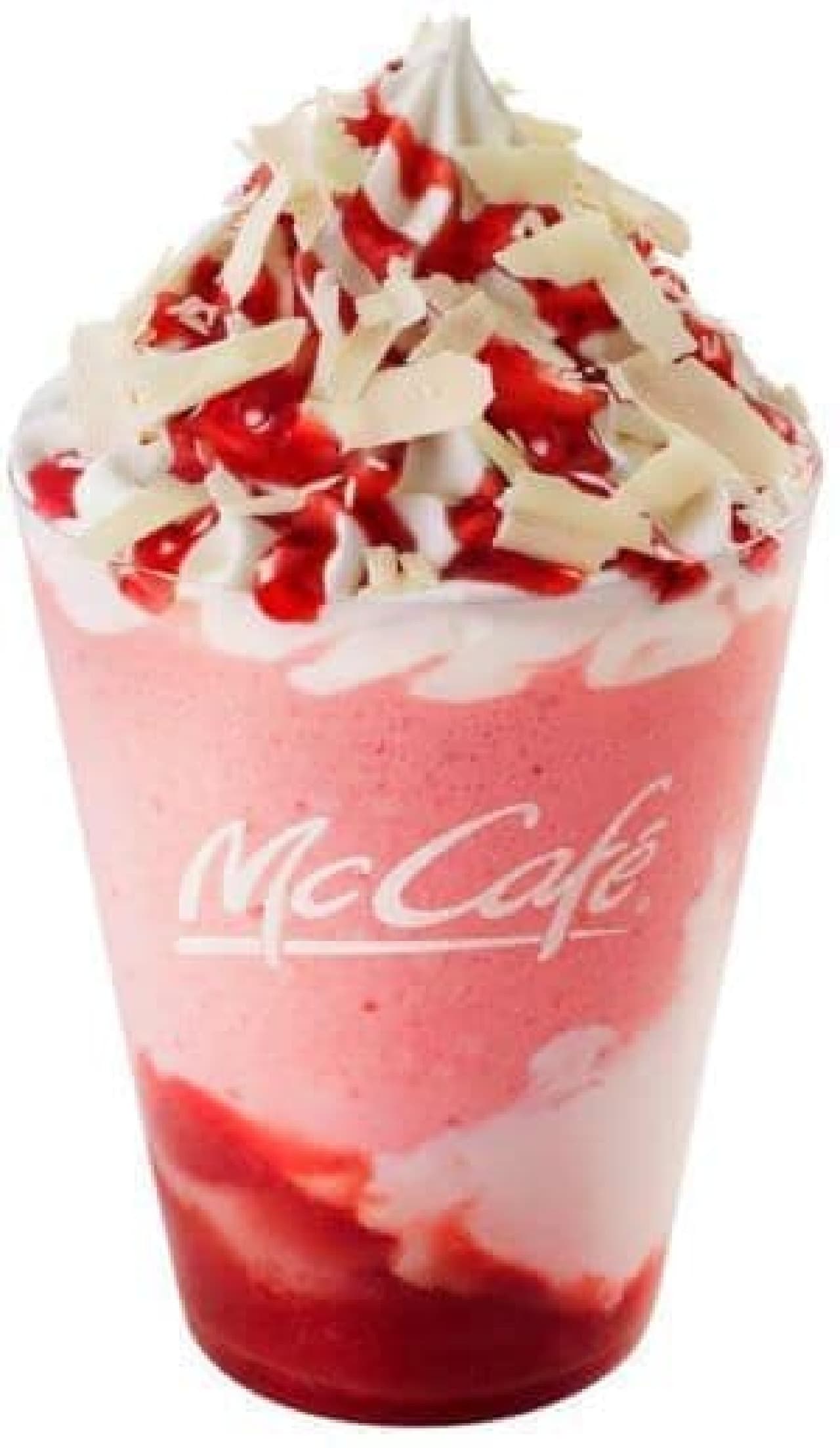 A sweet and sweet strawberry drink at McCafé