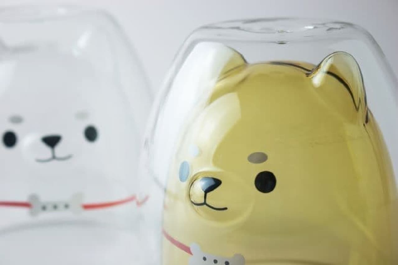 GOODGLAS design double wall glass "Shiba dog"