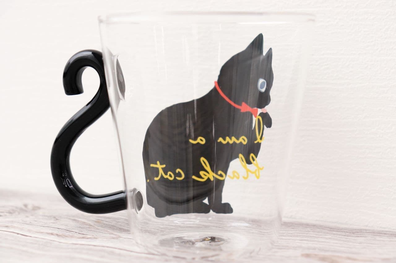 NITORI "Heat-resistant glass mug black cat"-AAABBBDFDSAFDASFSAAA-