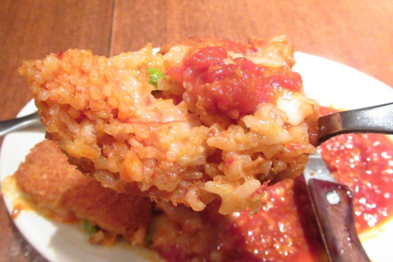 Capricciosa's "Original Sicilian rice croquette, minced meat sauce"