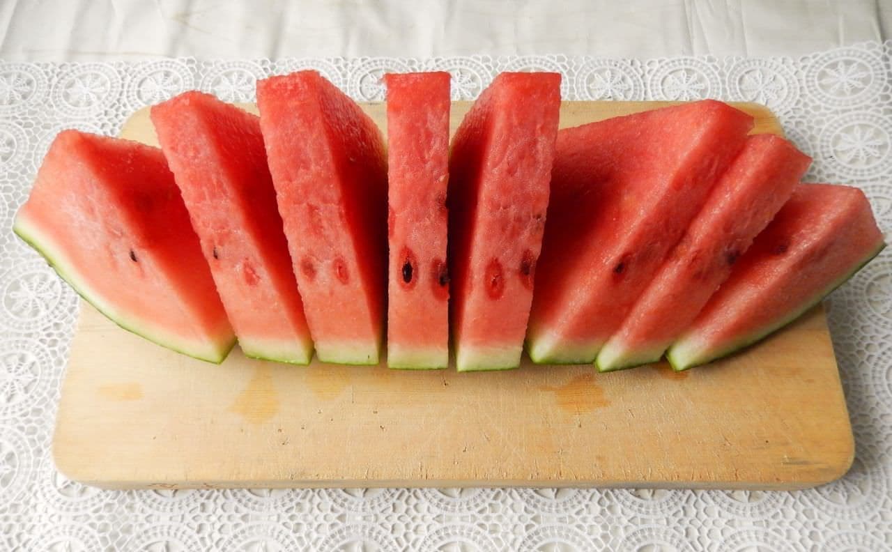 I tried to make a "watermelon" by freezing a real watermelon