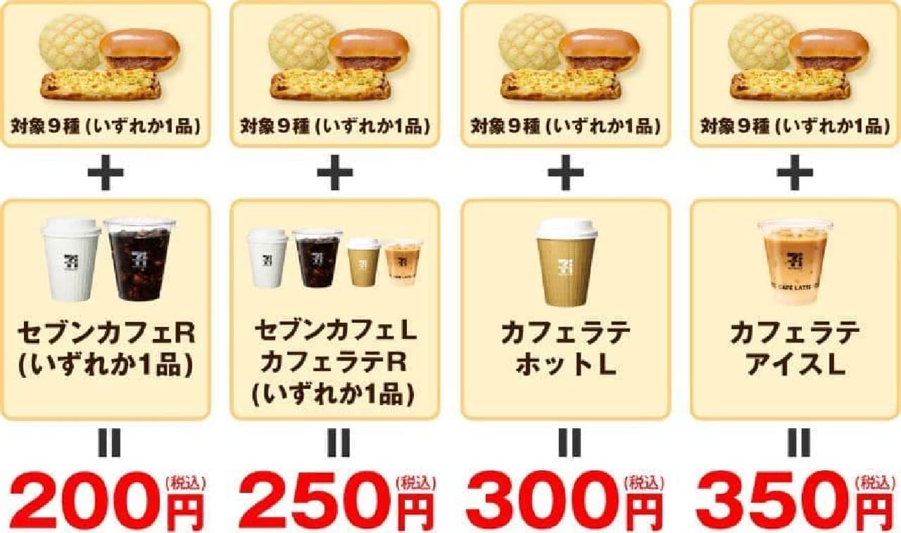 7-ELEVEN's "Morning 7-ELEVEN", coffee and bread set for 200 yen