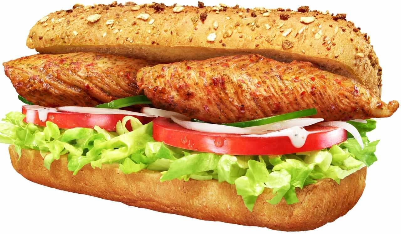 From the "Spicy Salad Chicken" subway for a limited time