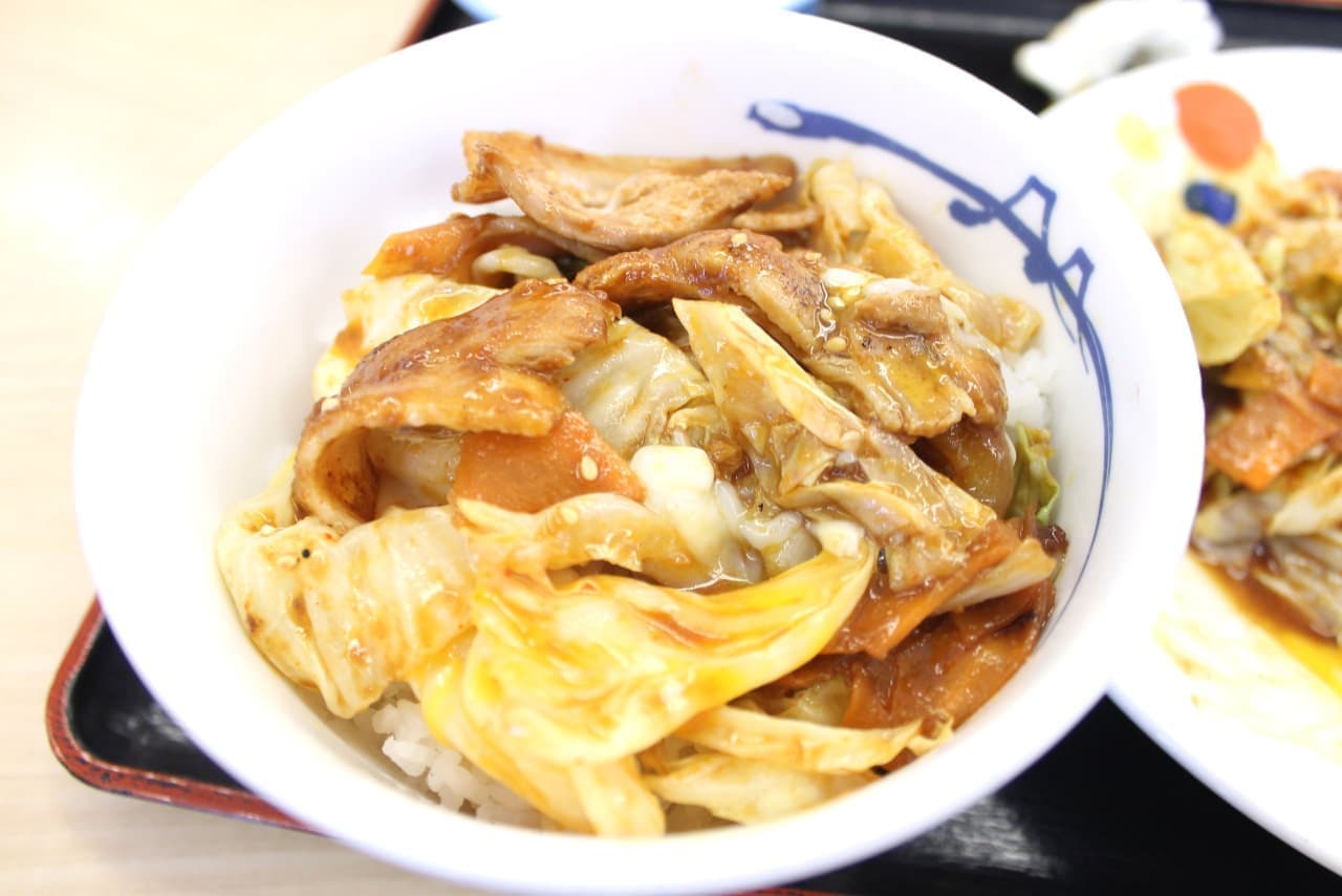 Matsuya "Twice-cooked meat set meal"