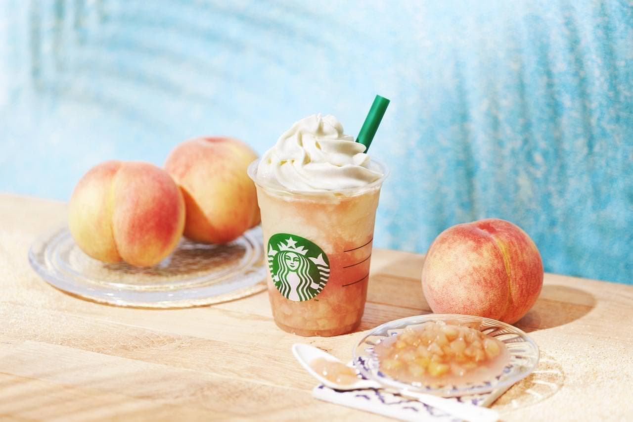 Starbucks, "Peach on the Beach Frappuccino" as the 4th summer season