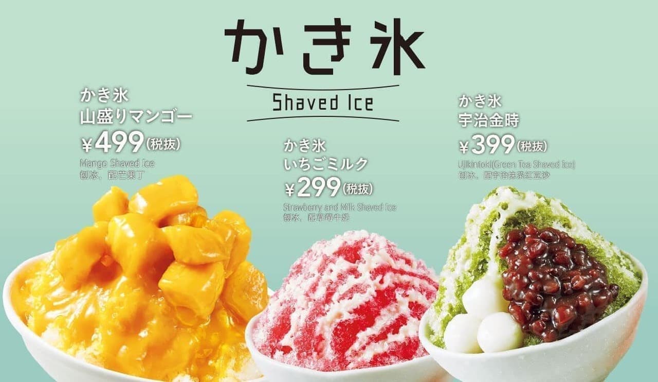 Summary of shaved ice from 6 popular family restaurants