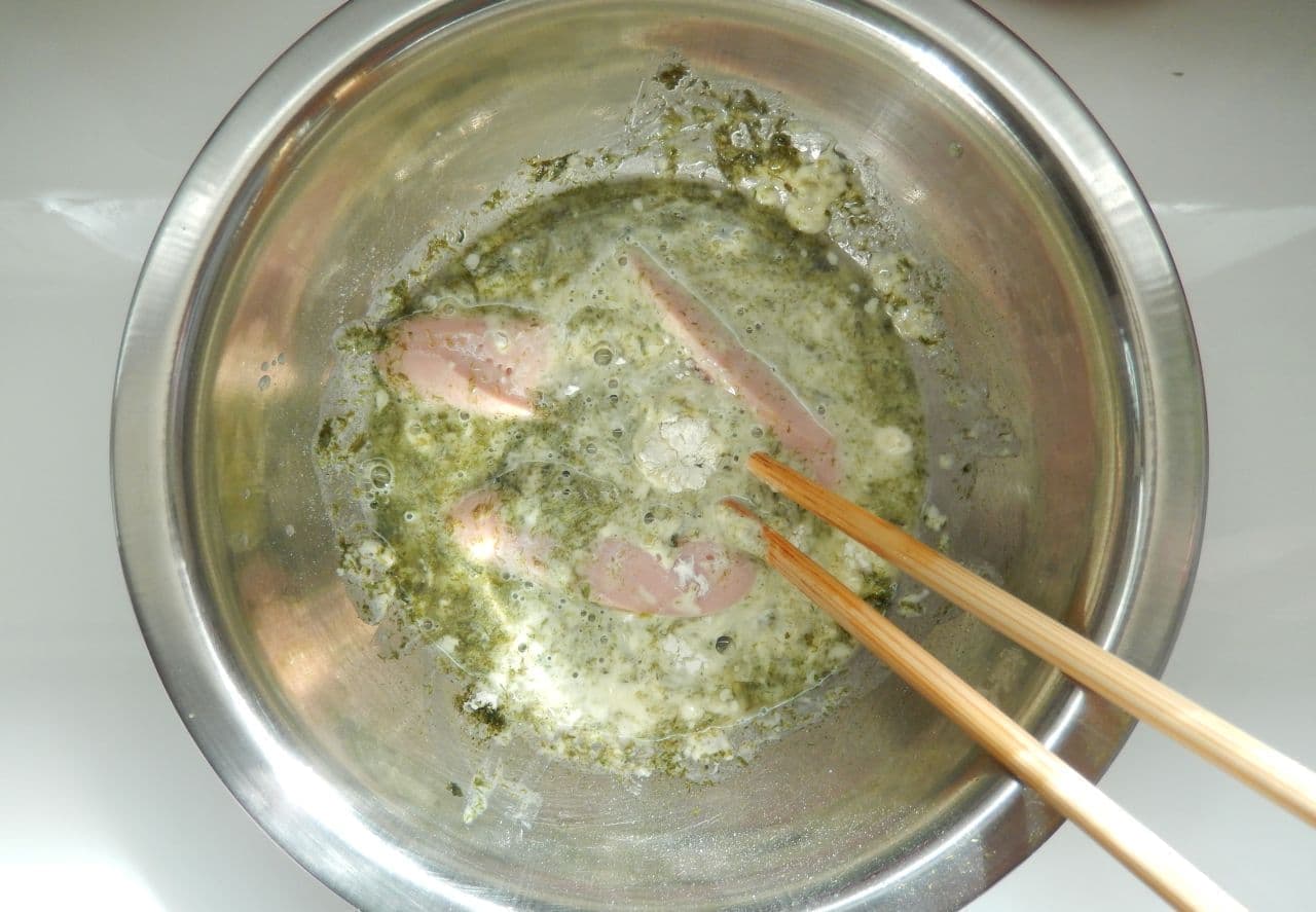 絶品おつまみレシピ「魚肉ソーセージの磯辺揚げ」