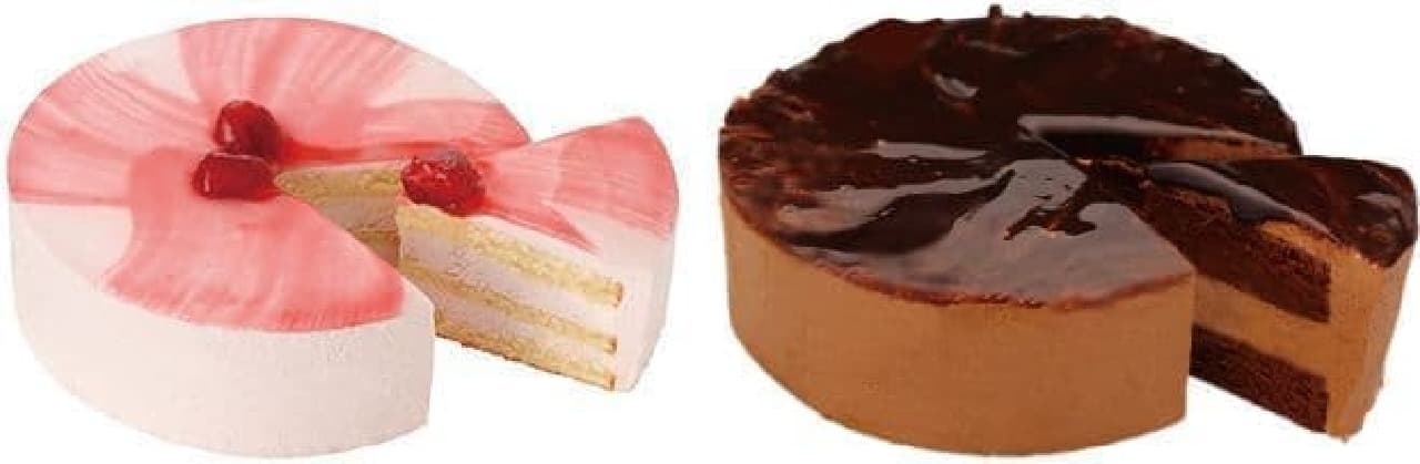 不二家洋菓子店「本格 生チョコケーキ」と「ストロベリーポップ」