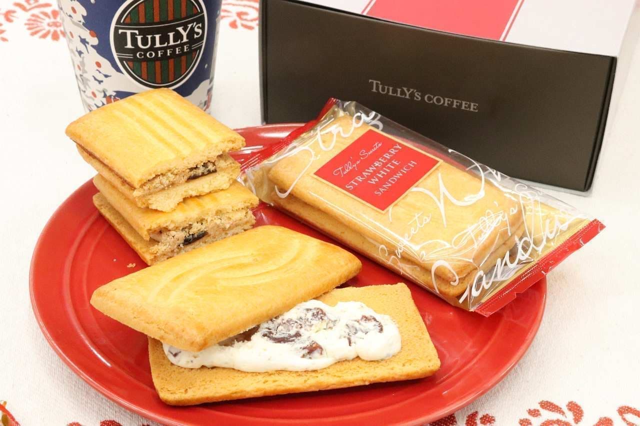 Tully's Coffee "Strawberry White Sandwich" and "Cinnamon Pudding Sandwich"