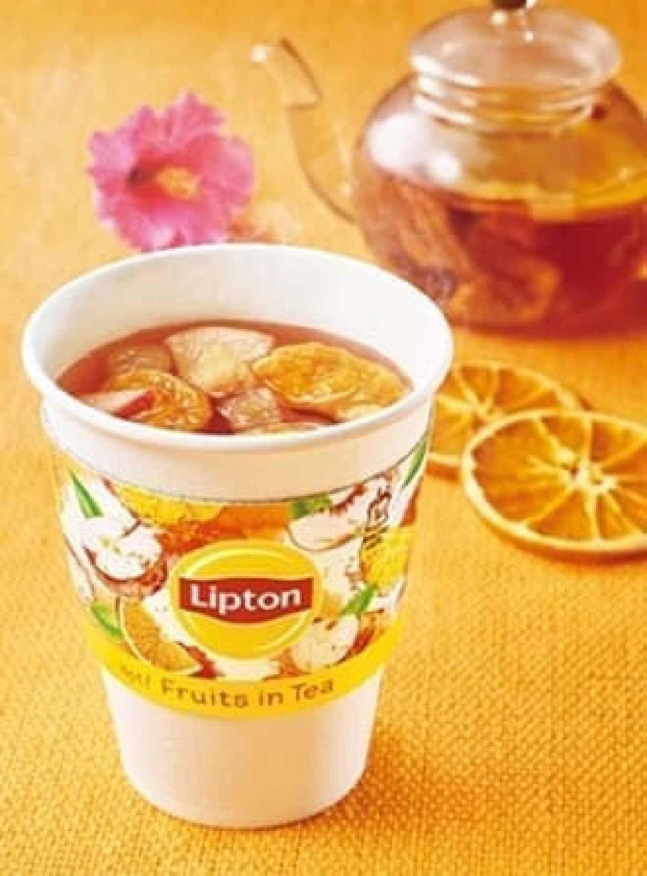 Lawson "MACHI cafe Lipton Hot Fruit In Tea"