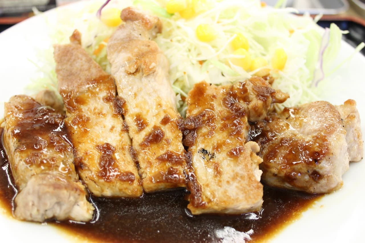 Matsuya's limited-time "thick-sliced pork tech set meal"