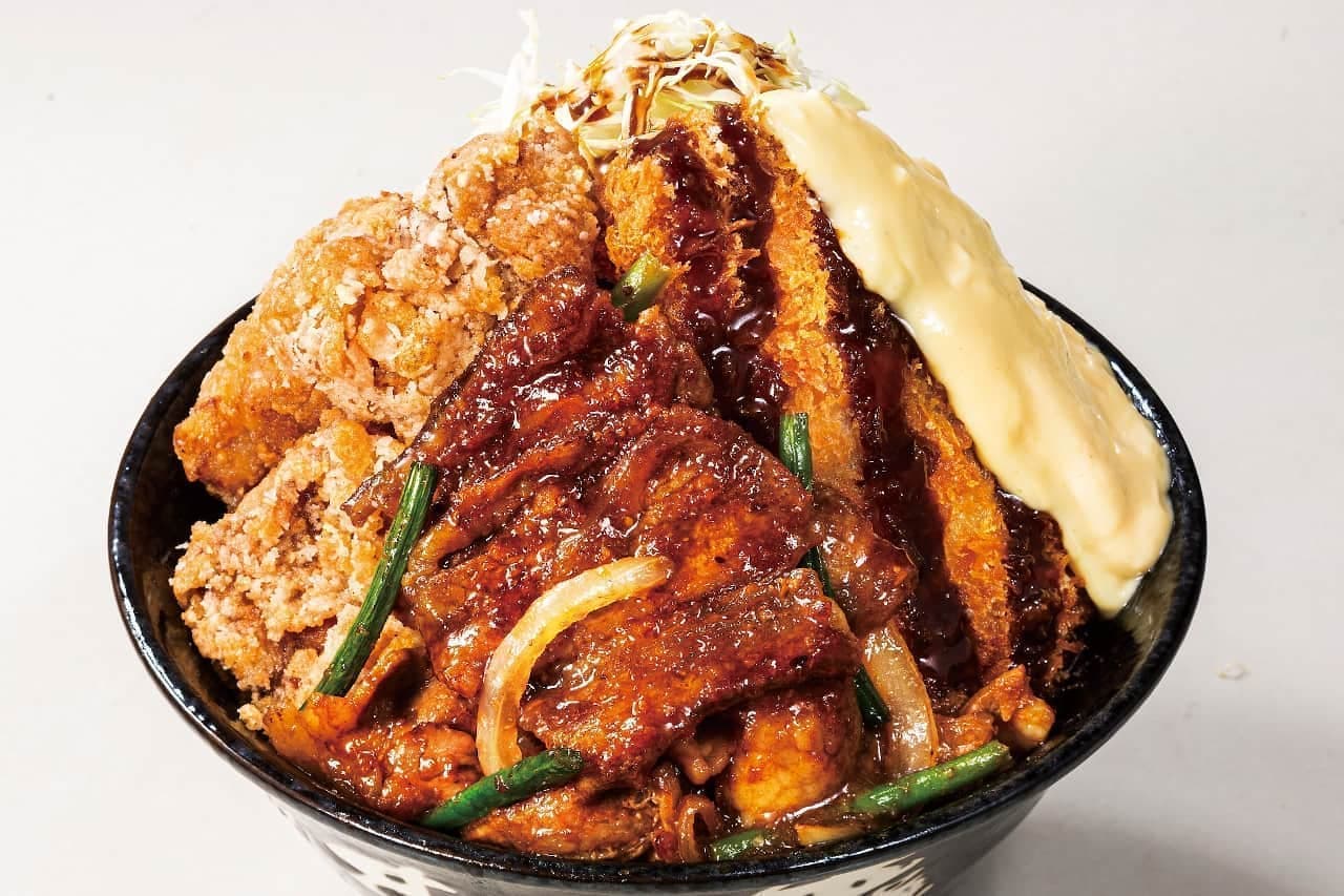 Beef grilled meat bowl, katsudon, and fried rice bowl are combined! "Triple Stamina Taro Don"