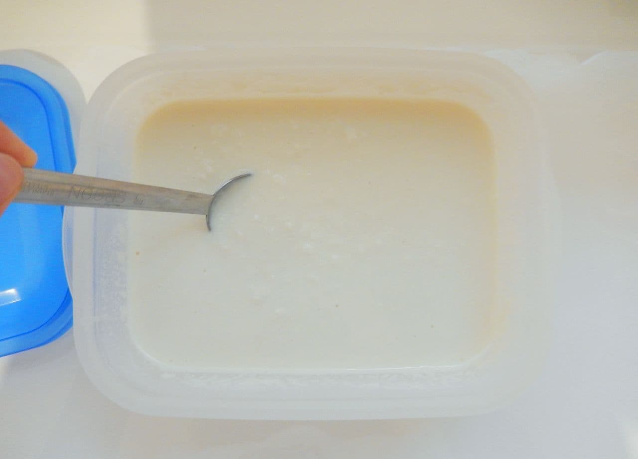 Tofu ice cream that you just mix and freeze