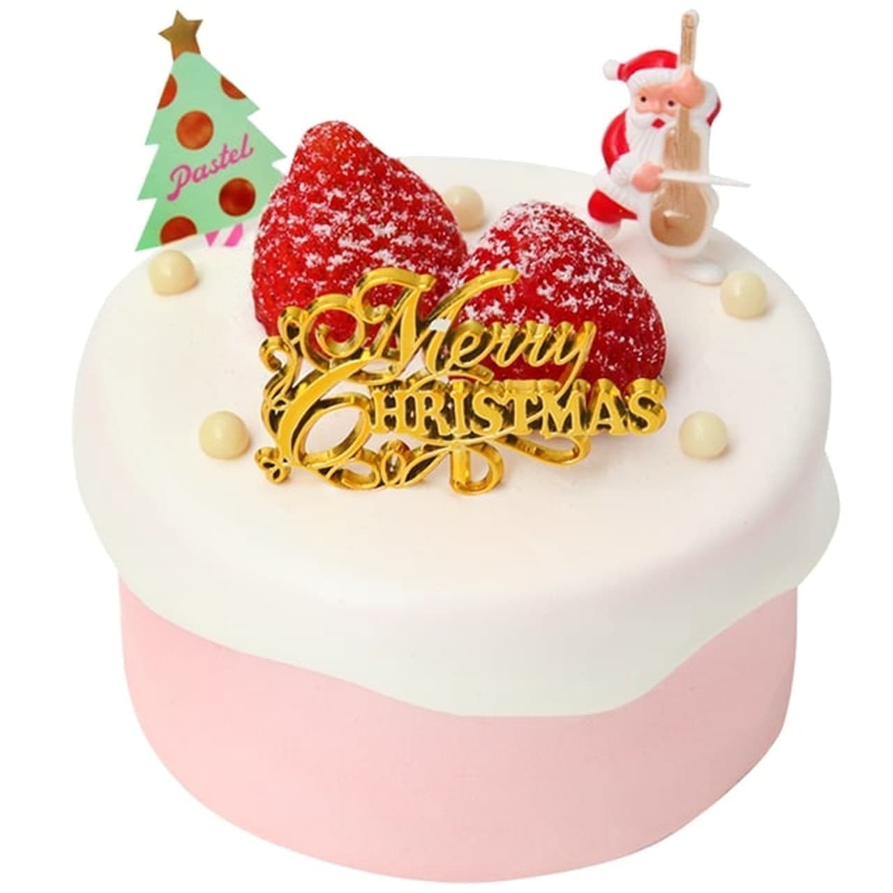 Pastel Christmas cake