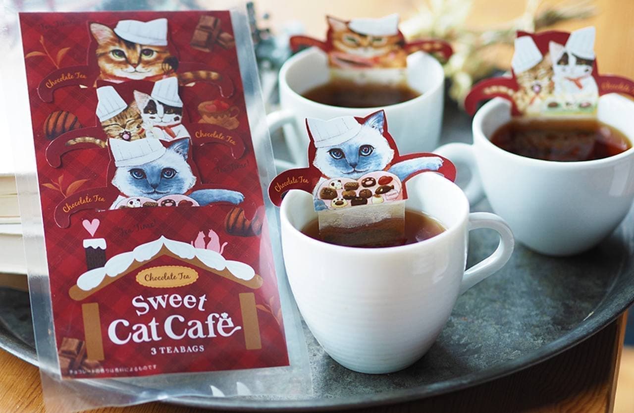 Winter limited flavored tea "Sweet Cat Cafe (Chocolate Tea)"