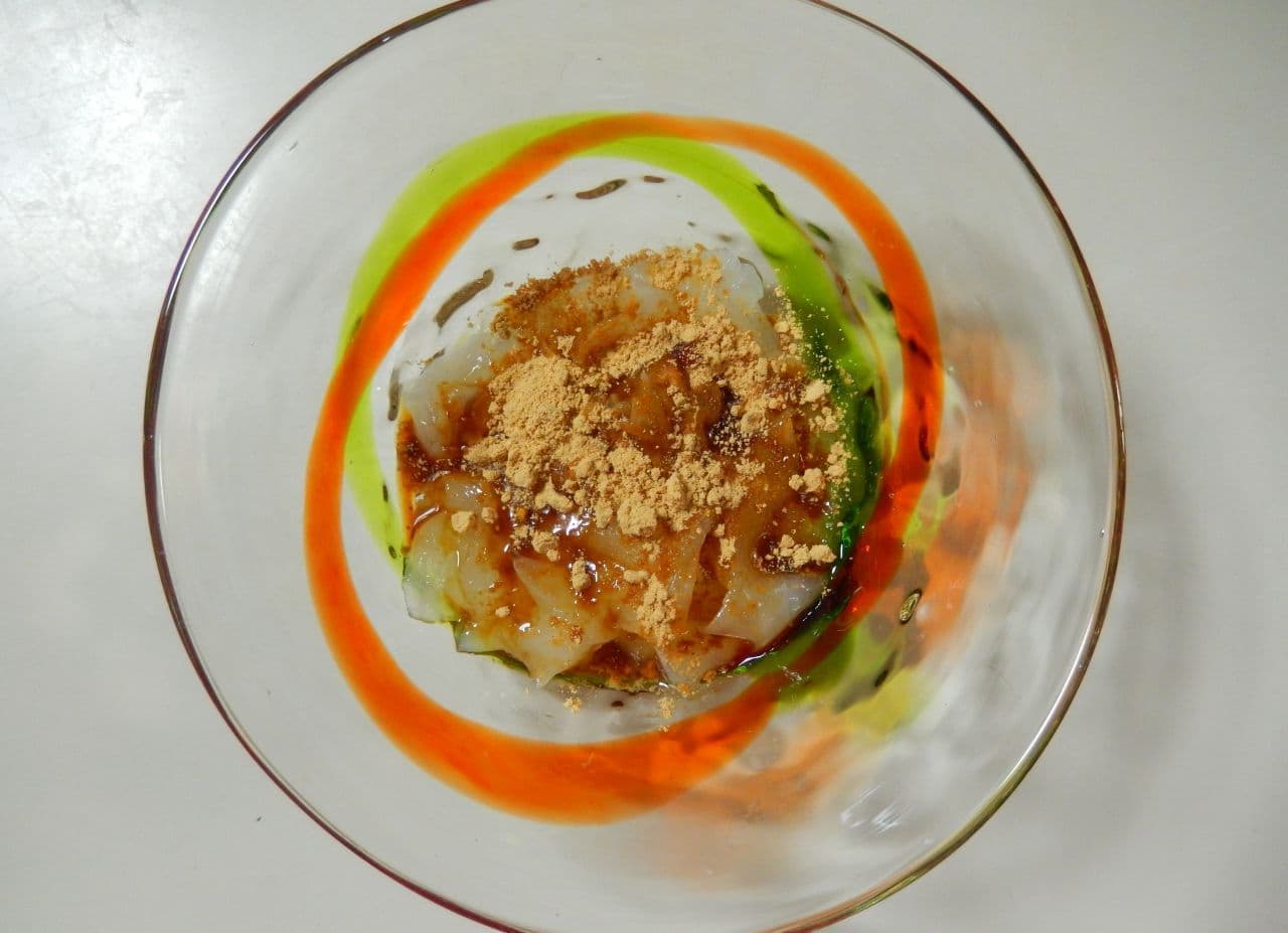 Anmitsu-style dessert of radish