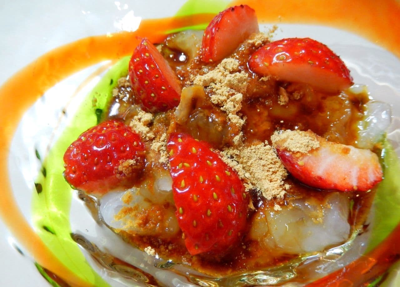Anmitsu-style dessert of radish