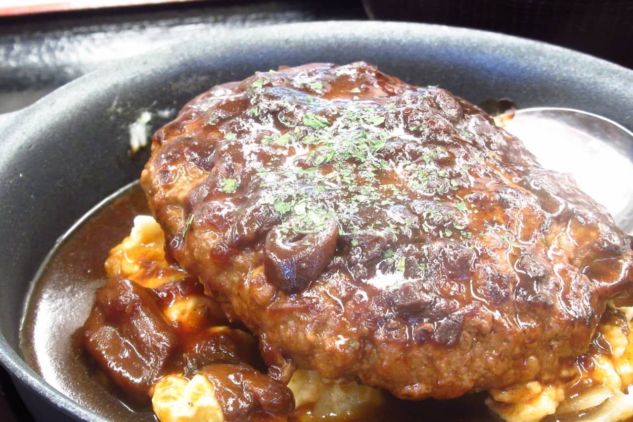 Matsuya super coarsely ground beef hamburger steak set meal