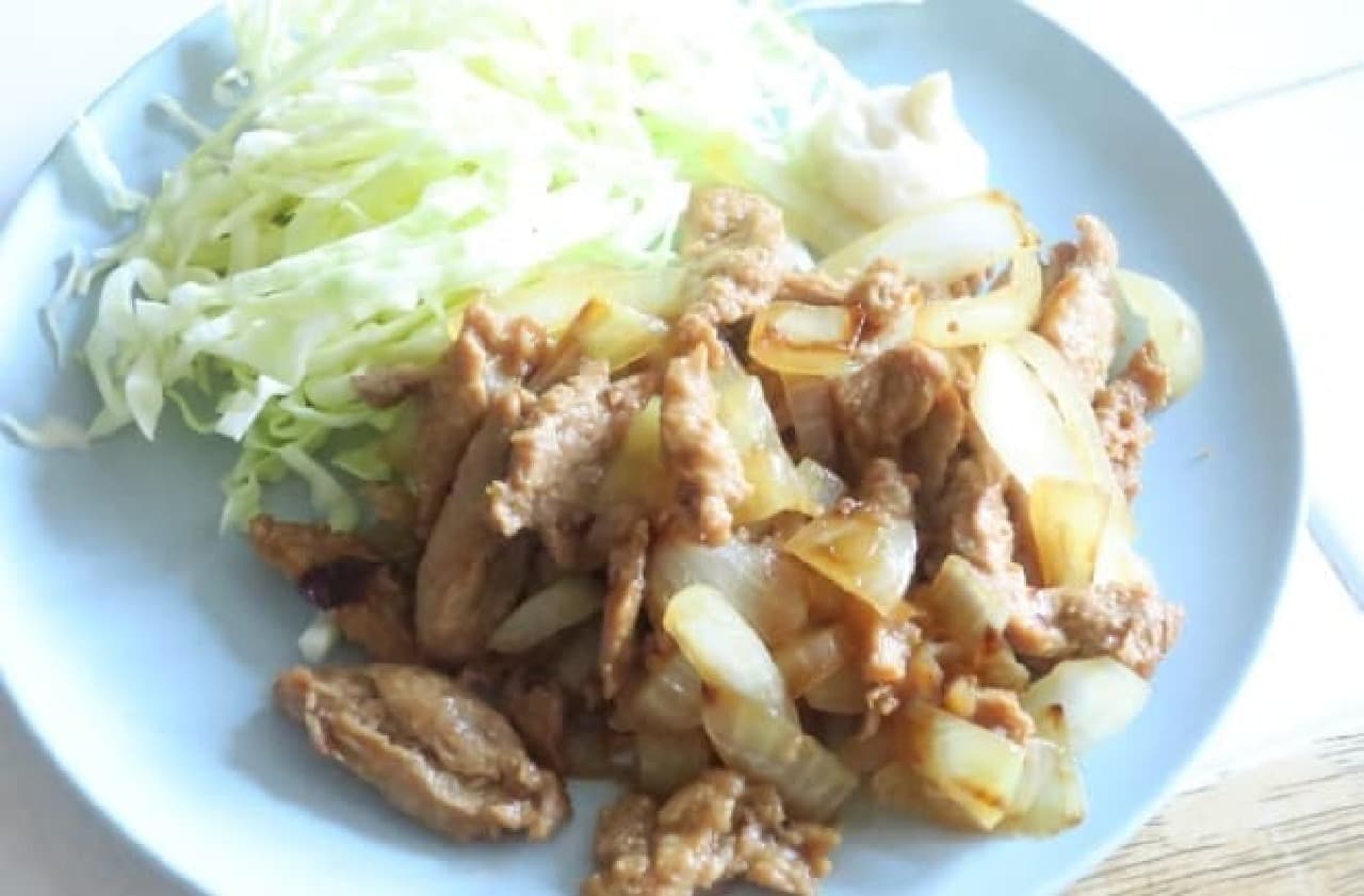 Grilled soybean meat with ginger