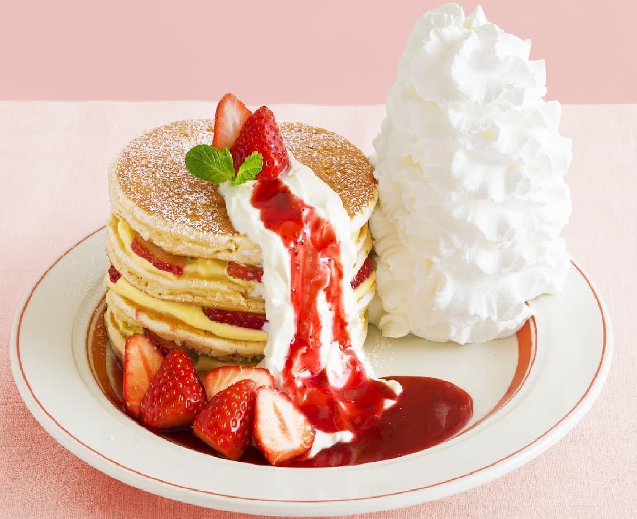 Eggs'n Things announces the arrival of spring "Strawberry Millefeuille Pancake" "French Toast Sandwich"