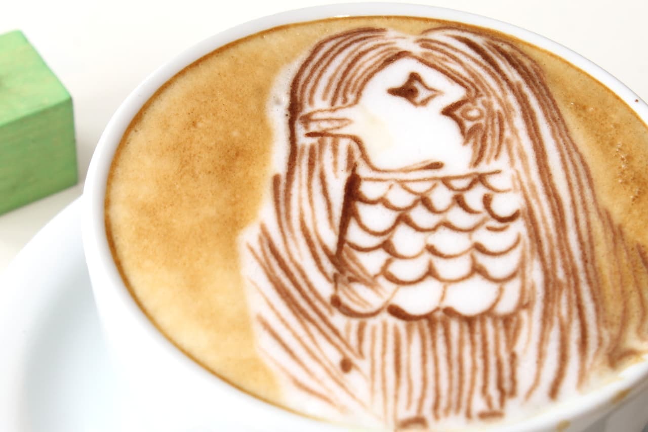 I tried drinking the youkai "Amabie" as latte art