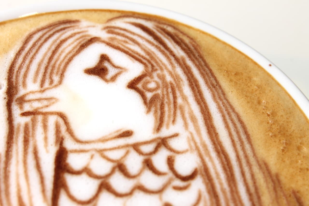 I tried drinking the youkai "Amabie" as latte art