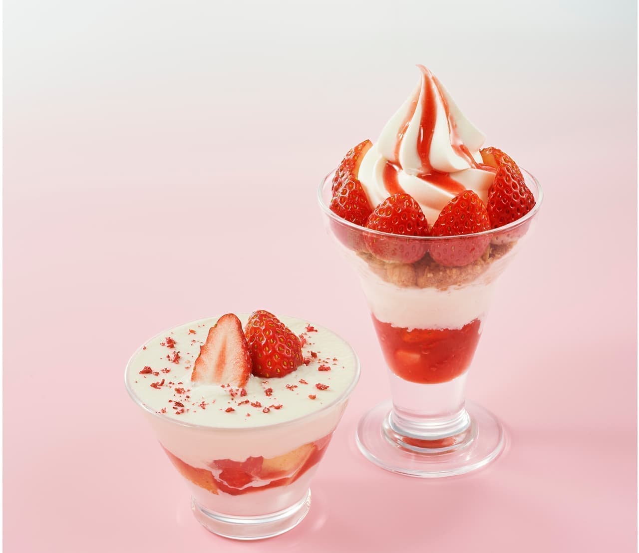 "Strawberry Parfait" "Strawberry Short in a Glass" at MUJI Cafe & Meal MUJI