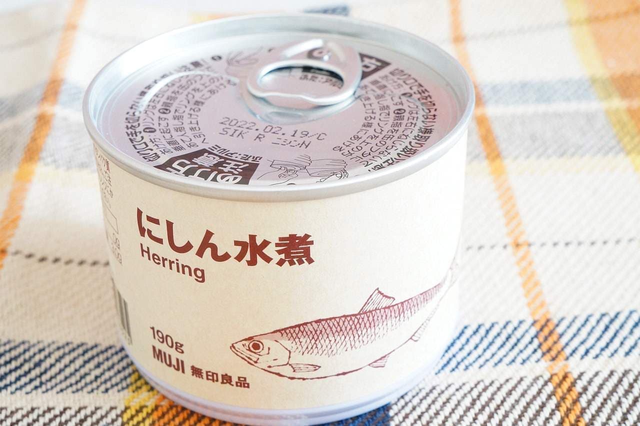MUJI's "Nishin mizuni" (water-boiled herring)