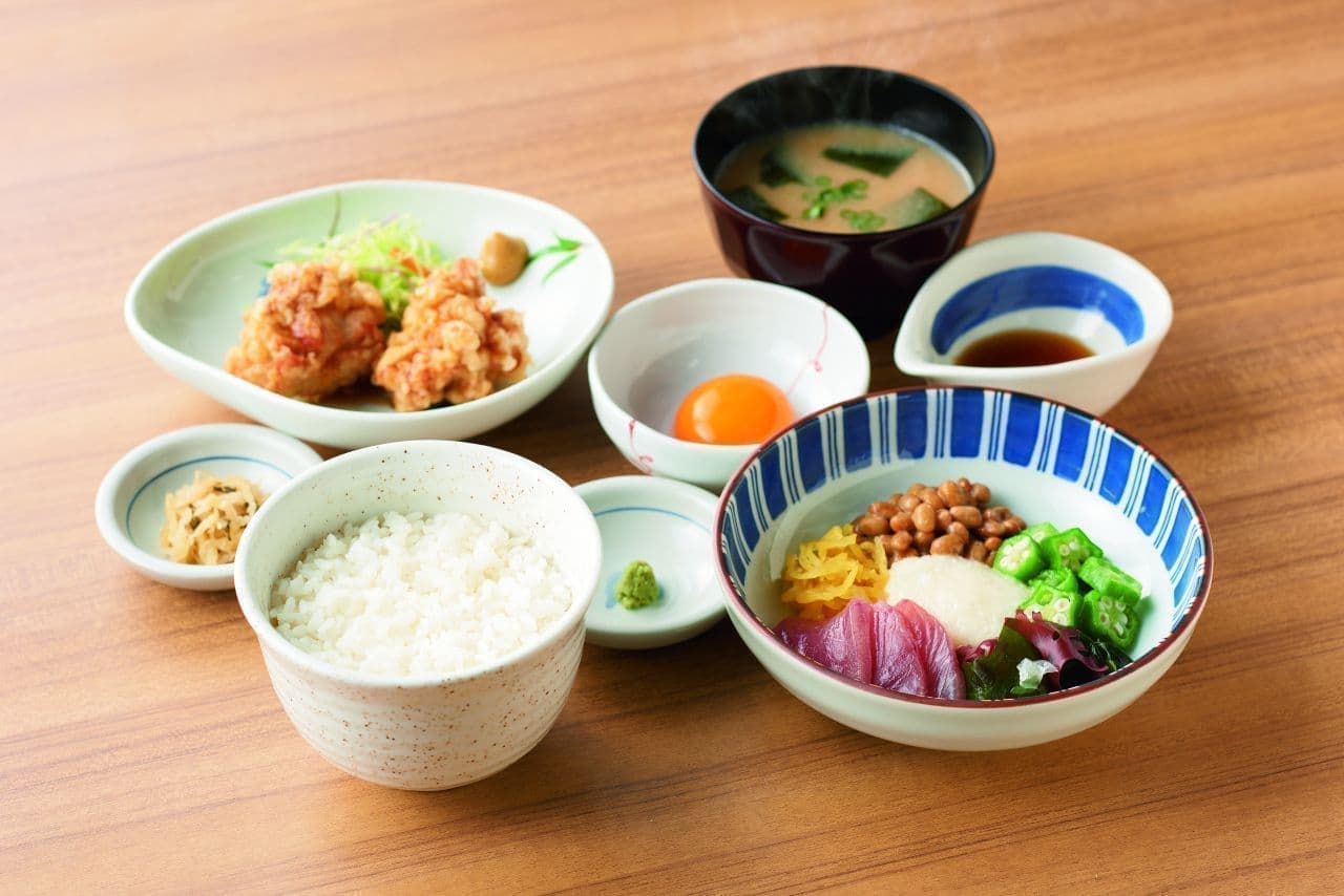 Yayoiken "Nebatoro Rice and Toriten Set Meal"