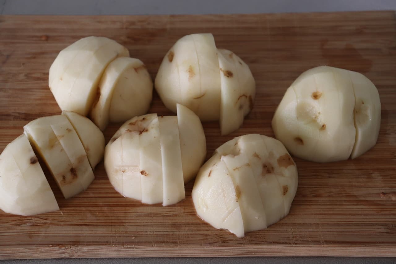 Potatoes cooked in milk
