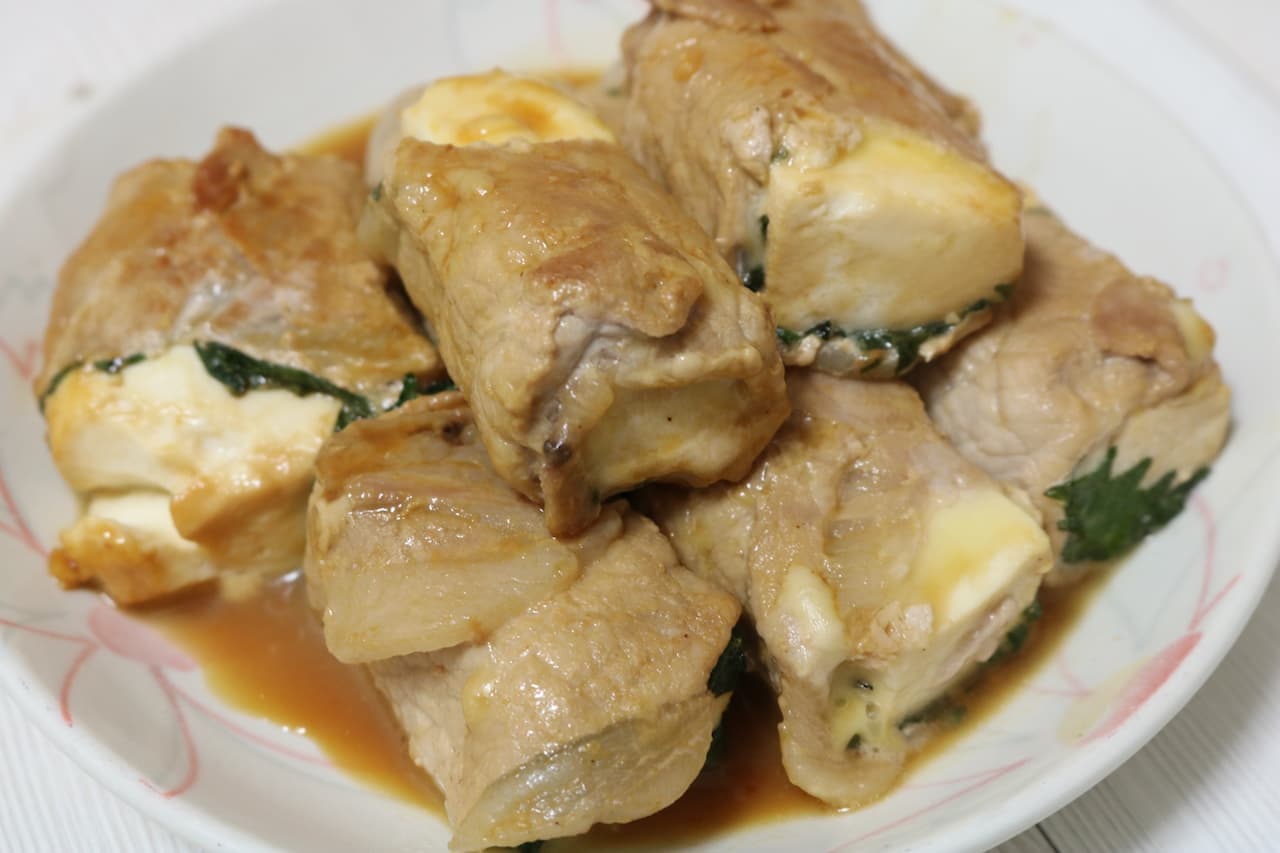 節約レシピ「豆腐の肉巻き」