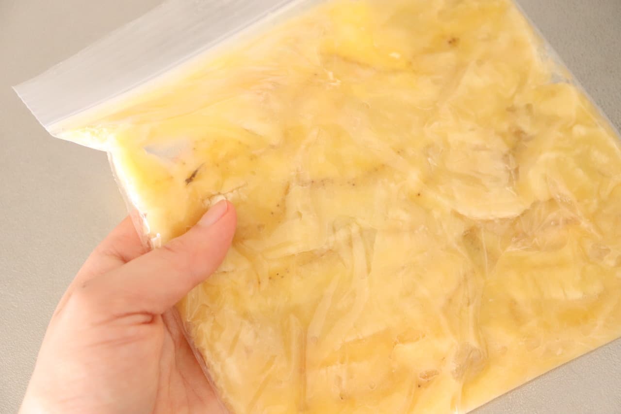 ステップ3 バナナの冷凍保存方法