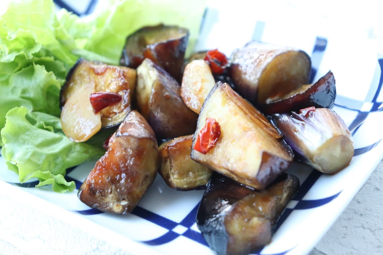 Stir-fried eggplant Japanese style peperon