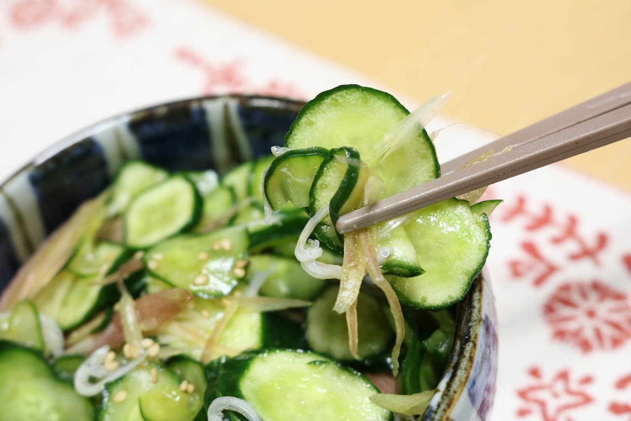 Simple recipe "Cucumber and Japanese ginger with crepe"