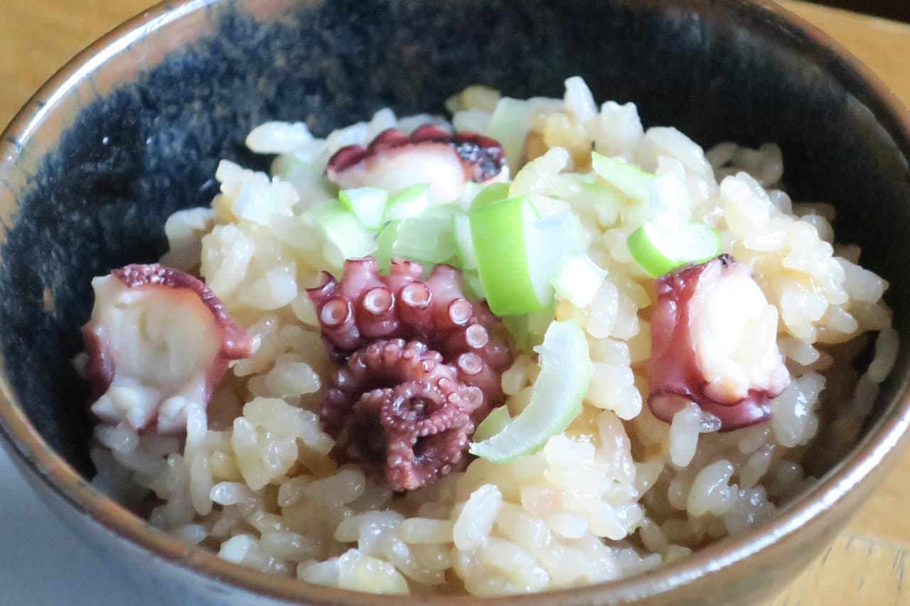 Recipe for "octopus cooked rice"