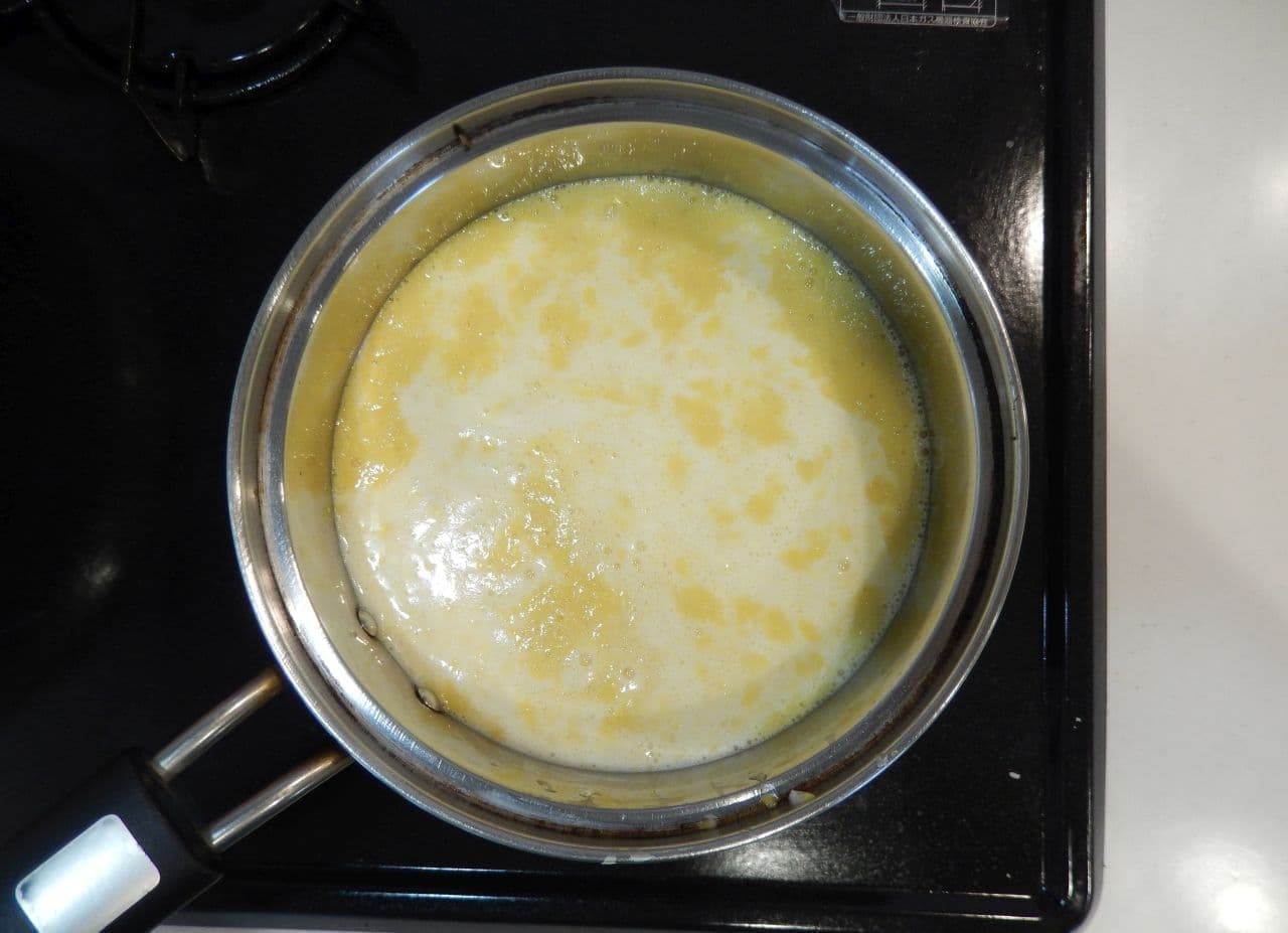とうもろこしと牛乳で作るコーンスープ