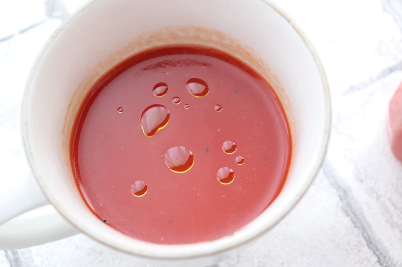 トマトスープレシピ「トマトジュースでお手軽スープ」
