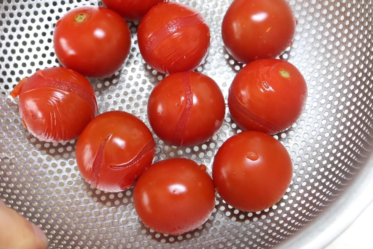 Japanese-style marinade of cherry tomatoes