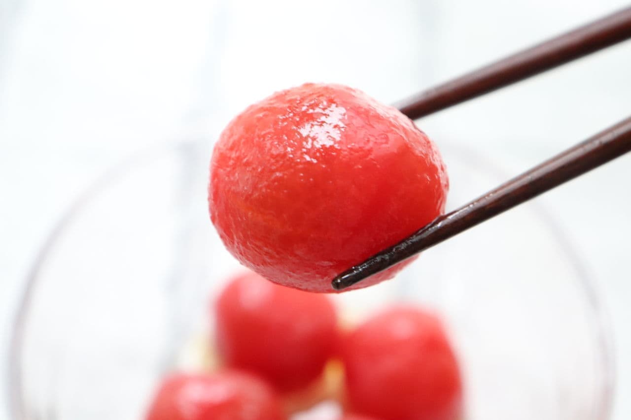 Japanese-style marinade of cherry tomatoes