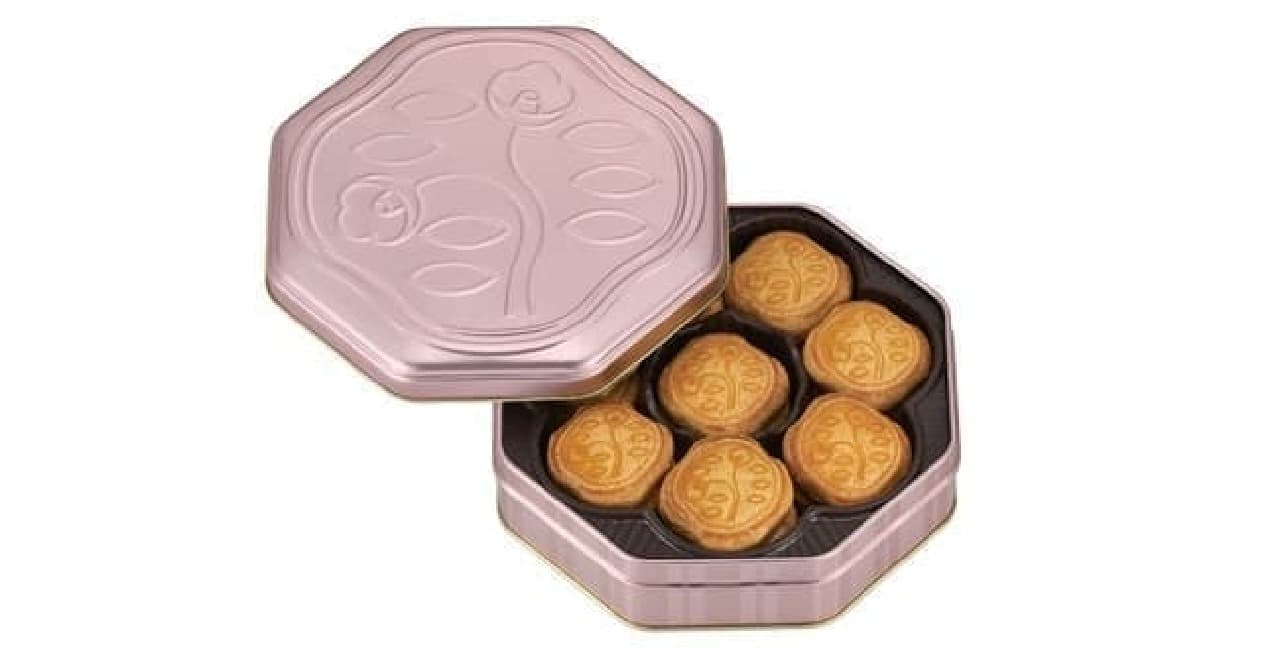 Shiseido Parlor "Hanatsubaki Biscuit 24 Pieces Limited Can Pink Gold"