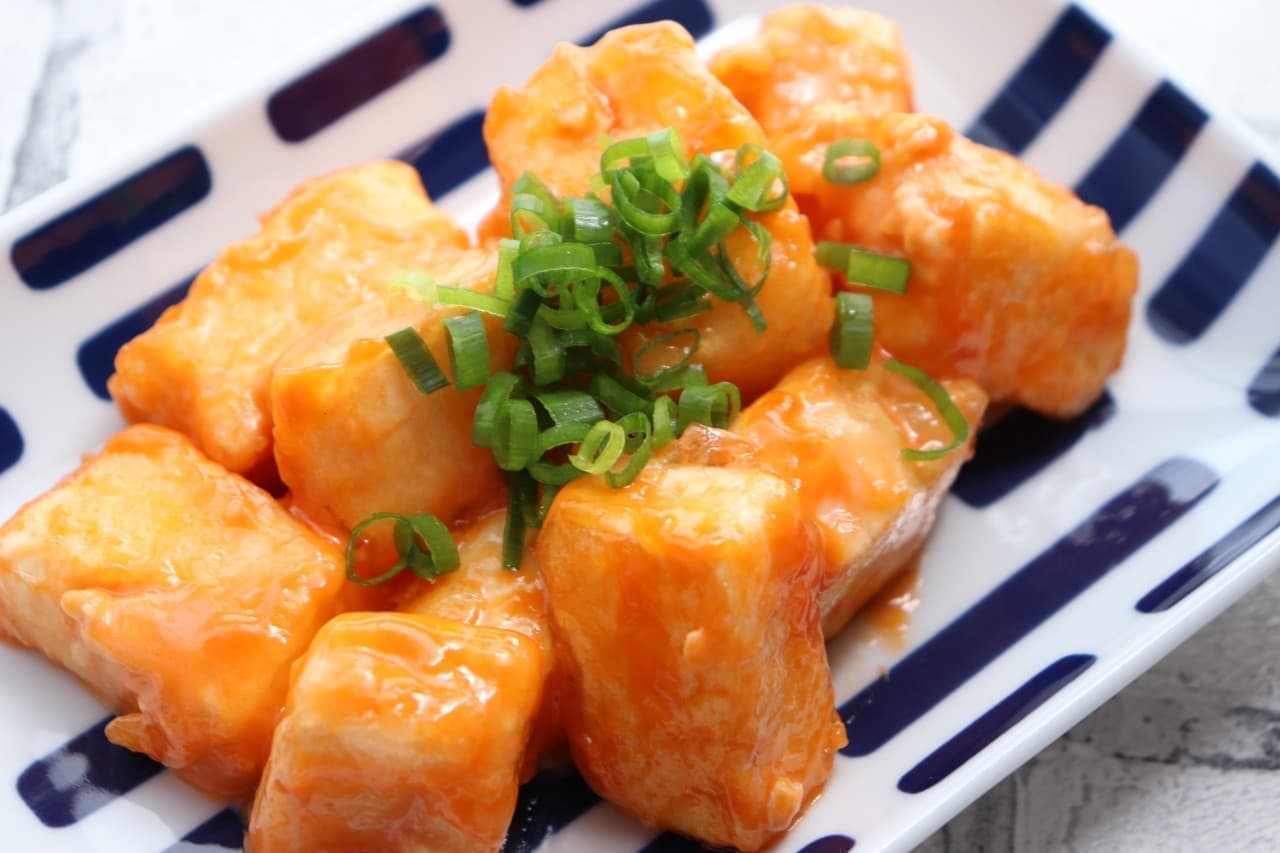 節約レシピ「豆腐のエビマヨ風」